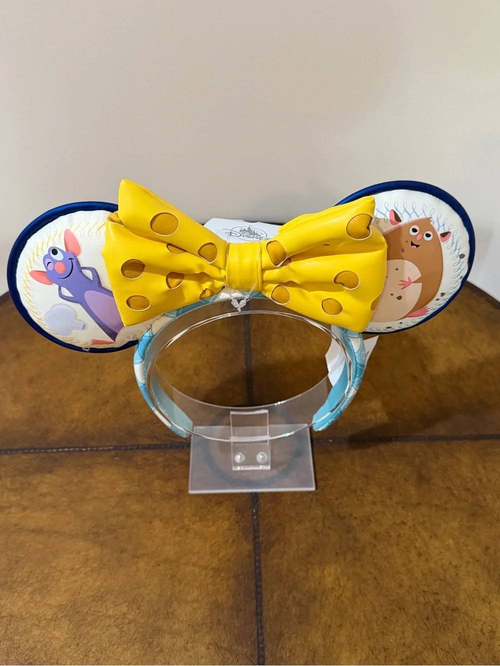 NEW DISNEY EPCOT FRANCE REMY & EMILE RATATOUILE EARS HEADBAND BIG CHEESE BOW